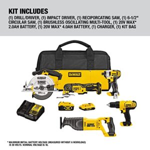 DEWALT 20V MAX Power Tool Combo Kit, 4-Tool Cordless Power Tool Set with Battery and Charger (DCK551D1M1)