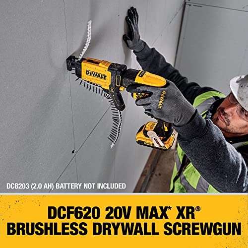 DEWALT Screw Gun Kit with Collated Drywall Attachment (DCF620CM2)