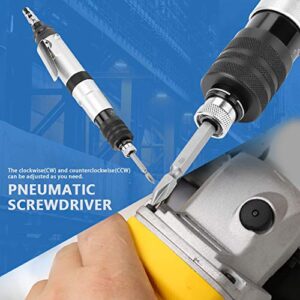 1/4" Air Straight Pneumatic Screwdriver,1000RPM Mini Handhold Pneumatic Screwdriver Kit,Industrial Screw Driver Tool