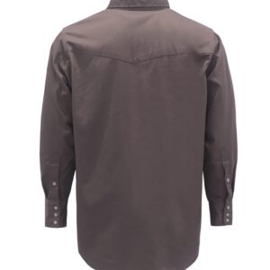 Titicaca FR Shirt for Men Pearl Snaps Flame Resistant 100% C 7.5oz Gray Welding Shirt