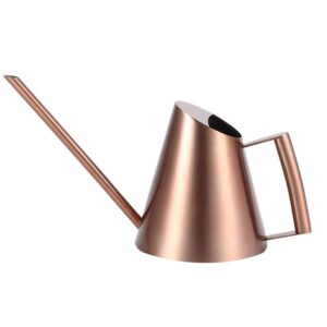 fdit watering can solid stainless steel pot with long spout for bonsai indoors plants garden green plant flower watering kettle multiple capacity optional(1500ml)