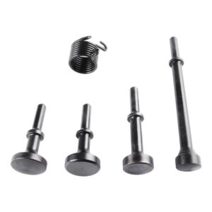 5 pcs air hammer bits set, 0.401 shank smoothing pneumatic air hammer pneumatic chisel bits tools kit, extended length hammer tool with spring.