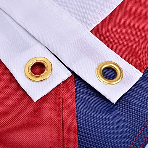 American Flag in USA, Heavyweight Nylon American Flag 3x5 Outdoor, UV Protected/Sewn Stripes/Embroidered Stars/Brass Grommets, US Flag Built for The Toughest Conditions