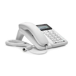 motorola ct610 corded telephone with answering machine and advanced call blocking, white,