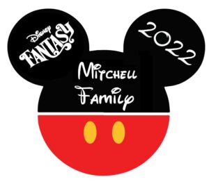 for disney cruise custom door magnet - personalized large size mouse pants