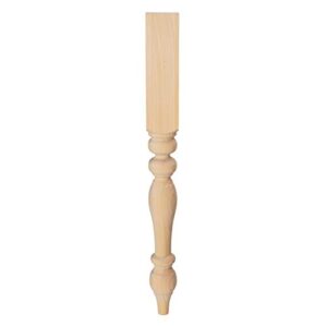 CAROLINA LEG CO. Slim Chunky Pine Island Table Legs - Solid Wood - Country Style - Dimensions: 3.5" x 34.5"