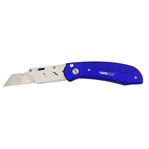 Rapid Edge Extend-A-Blade Utility Knife with Double Length Serrated Utility Blades