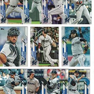 Miami Marlins/Complete 2020 Topps Marlins Baseball Team Set! (20 Cards Series 1 and 2) PLUS 2019, 2018 and 2017 Topps Marlins Team Sets Series 1&2!