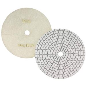 1pc 7 inch diamond polishing pad wet/dry tile polishing pad for grinder,for concrete marble quartz stone countertop granite polishing. (grit 3000)