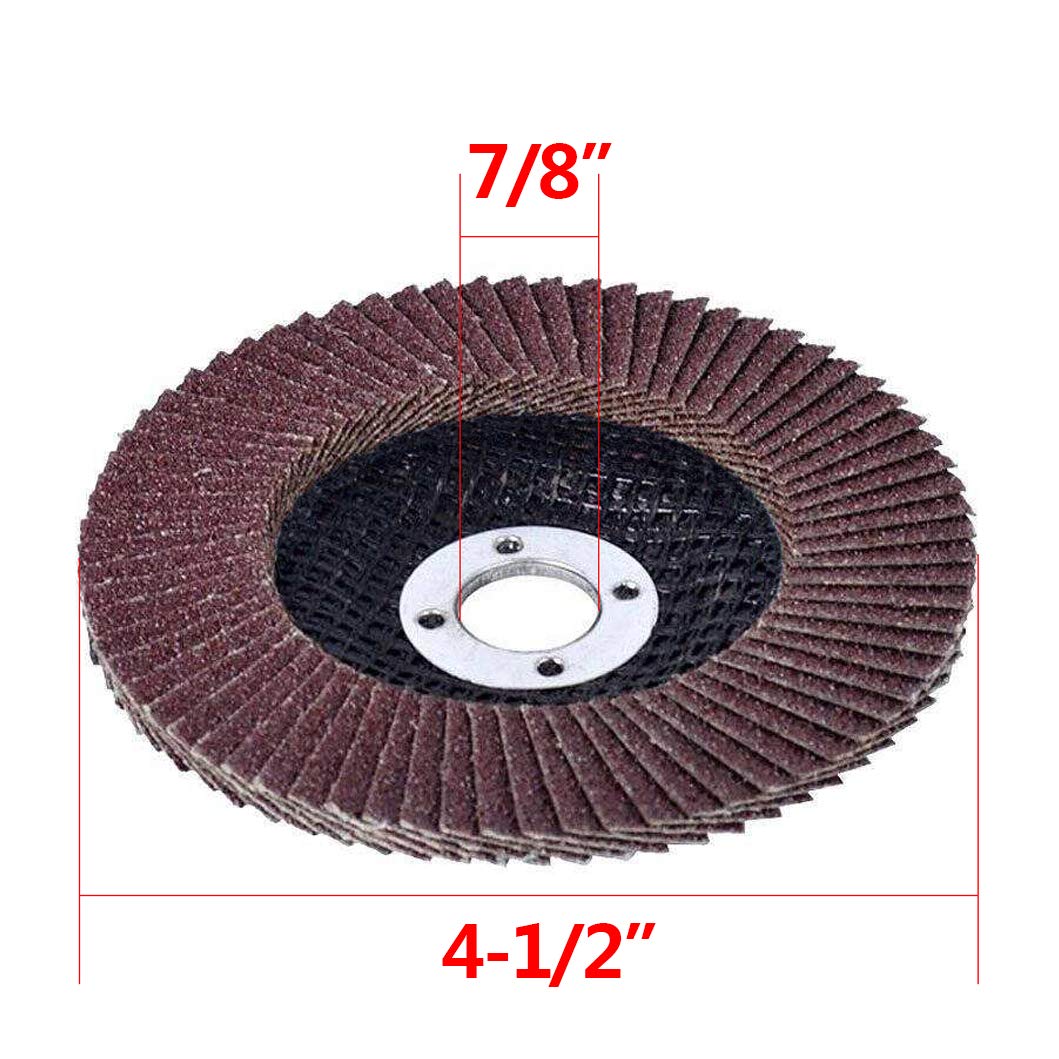 Flap Discs 40 PCS 4.5 Inch - 40 60 80 120 Grit Grinding Discs 4 1/2 Assorted Sanding Grinding Wheels,Aluminum Oxide Abrasives,Grinder disc