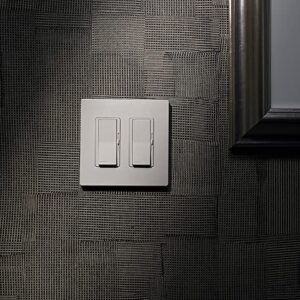 Lutron CW-2-WH-2 White Claro 2 Gang Decorator Wallplate (2 Pack) | CW-2-WH Count