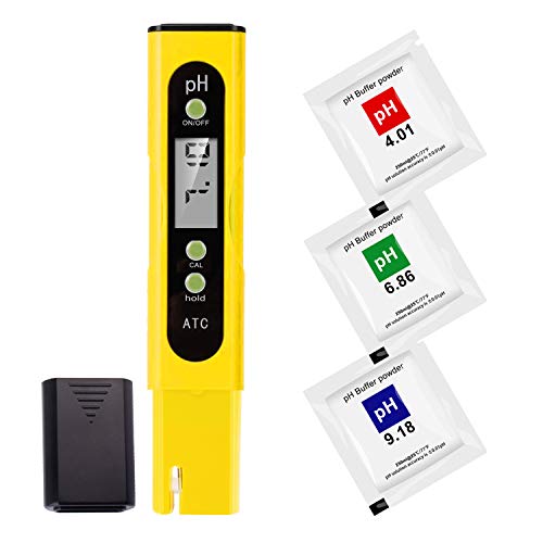 Digital pH Tester - High Accuracy pH Meter for Drinking Water Aquarium and Hydroponics