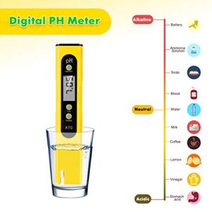 Digital pH Tester - High Accuracy pH Meter for Drinking Water Aquarium and Hydroponics