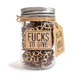 jar of fucks (12oz) gift jar for valentine's day, birthdays, anniversaries"fucks to give"