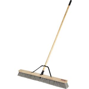 rubbermaid commercial, rcp2040049, fine bristle 36" push broom, 1 each, wood grain