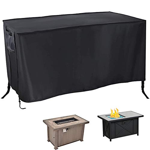 Aidetech Patio Fire Pit Cover Rectangular, 42Inch Firepit Cover Outdoor Waterproof Weatherproof Gas Firepit Table Cover (Rectangular: 42”L x 24”W x 24”H)