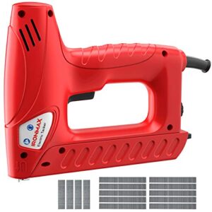goplus electric brad nailer, multi-tacker staple nail gun for upholstery and home improvement, includes 800pcs staples and 200pcs nails