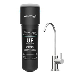 waterdrop 10ub-uf 0.01 μm ultra filtration under sink water filter system for baçtёria reduction, reduces lead, chlorine, bad taste & odor, 8k gallons, with dedicated faucet, usa tech