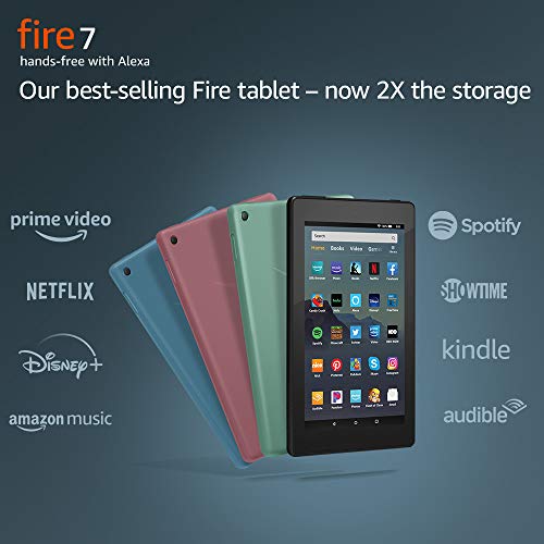 Fire 7 Tablet (7" display, 16 GB, without Special Offers) - Black + Kindle Unlimited (with auto-renewal)