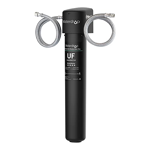 Waterdrop 17UA-UF 0.01 μm Ultra Filtration Under Sink Water Filter for Baçtёria Reduction, Reduces Lead, Chlorine, Bad Taste & Odor, 24000 Gallons, Direct Connect to Kitchen Faucet, USA Tech