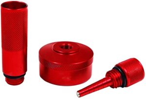 imufer extended run gas cap adapter, mess oil changes funnel and generator magnetic tip dipstick oil dip stick for inverter generator for eu1000i 2000i 3000i (red)