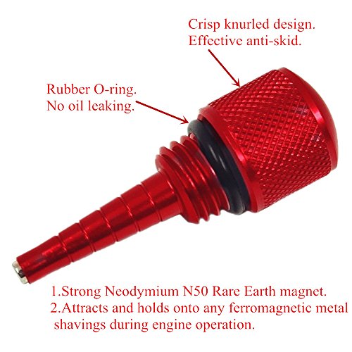 imUfer Extended Run Gas Cap Adapter, Mess Oil Changes Funnel and Generator Magnetic Tip Dipstick Oil Dip Stick for Inverter Generator for EU1000i 2000i 3000i (Red)