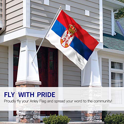 ANLEY Fly Breeze 3x5 Feet Serbia flag - Vivid Color and Fade Proof - Canvas Header and Double Stitched - Serbian Flags Polyester with Brass Grommets 3 X 5 Ft