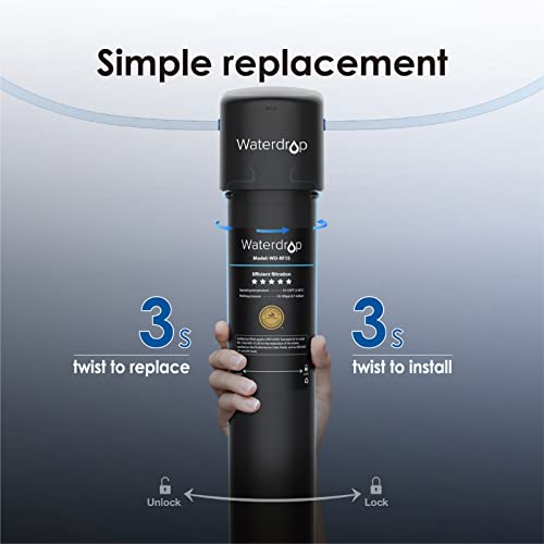 Waterdrop RF15 Replacement Filter Cartridge For 15UA/15UB/15UC Under Sink Water Filter, Reduces PFOA/PFOS, PFAS, Lead, Chlorine, Bad Taste & Odor, NSF/ANSI 42 Certified, 19K Gallons High Capacity