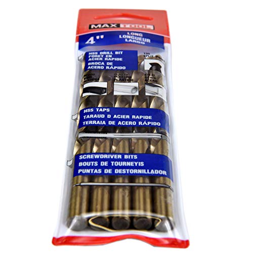 MAXTOOL 13/64" 5pcs Identical Jobber Length Drills HSS M35 Twist Drill Bits 5% Cobalt Fully Ground Golden Straight Shank Drills; JBF35G10R13P5