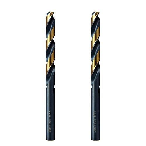 MAXTOOL Letter I 2pcs Identical Jobber Length Drills Dia 0.272" HSS M2 Twist Drill Bits Fully Ground Black-Bronze Straight Shank Drills; JBL02H10RIP2