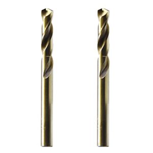 maxtool 11/32" 2pcs identical screw machine drills hss m42 cobalt twist stub drill bits fully ground golden straight shank short drills; smf42g10r22p2