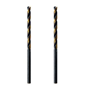 maxtool 1/32" 2pcs identical jobber length drills hss m2 twist drill bits fully ground black & bronze straight shank drills; jbf02h10r02p2