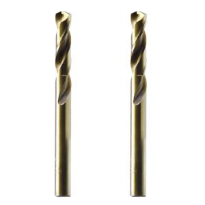 maxtool 3/16" 2pcs identical screw machine drills hss m35 cobalt twist stub drill bits fully ground golden straight shank short drills; smf35g10r12p2