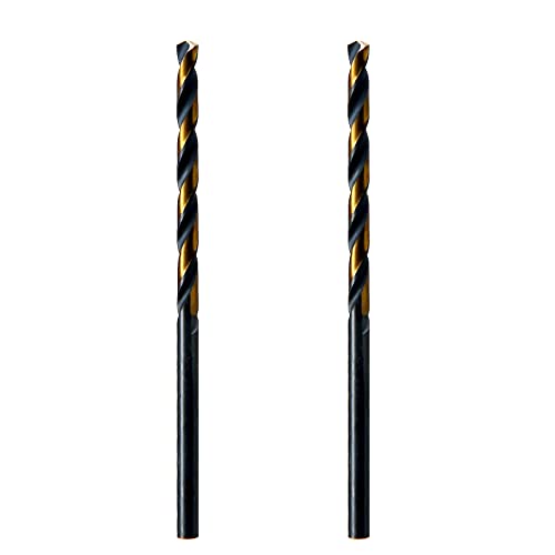 MAXTOOL 3/64" 2pcs Identical Jobber Length Drills HSS M2 Twist Drill Bits Fully Ground Black & Bronze Straight Shank Drills; JBF02H10R03P2