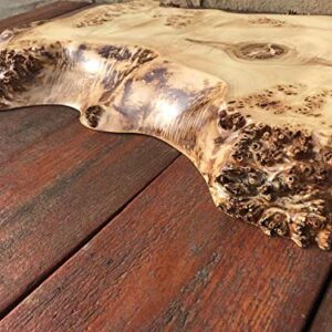 Table top from poplar burl slab, live edge table top, poplar burl, slab burl