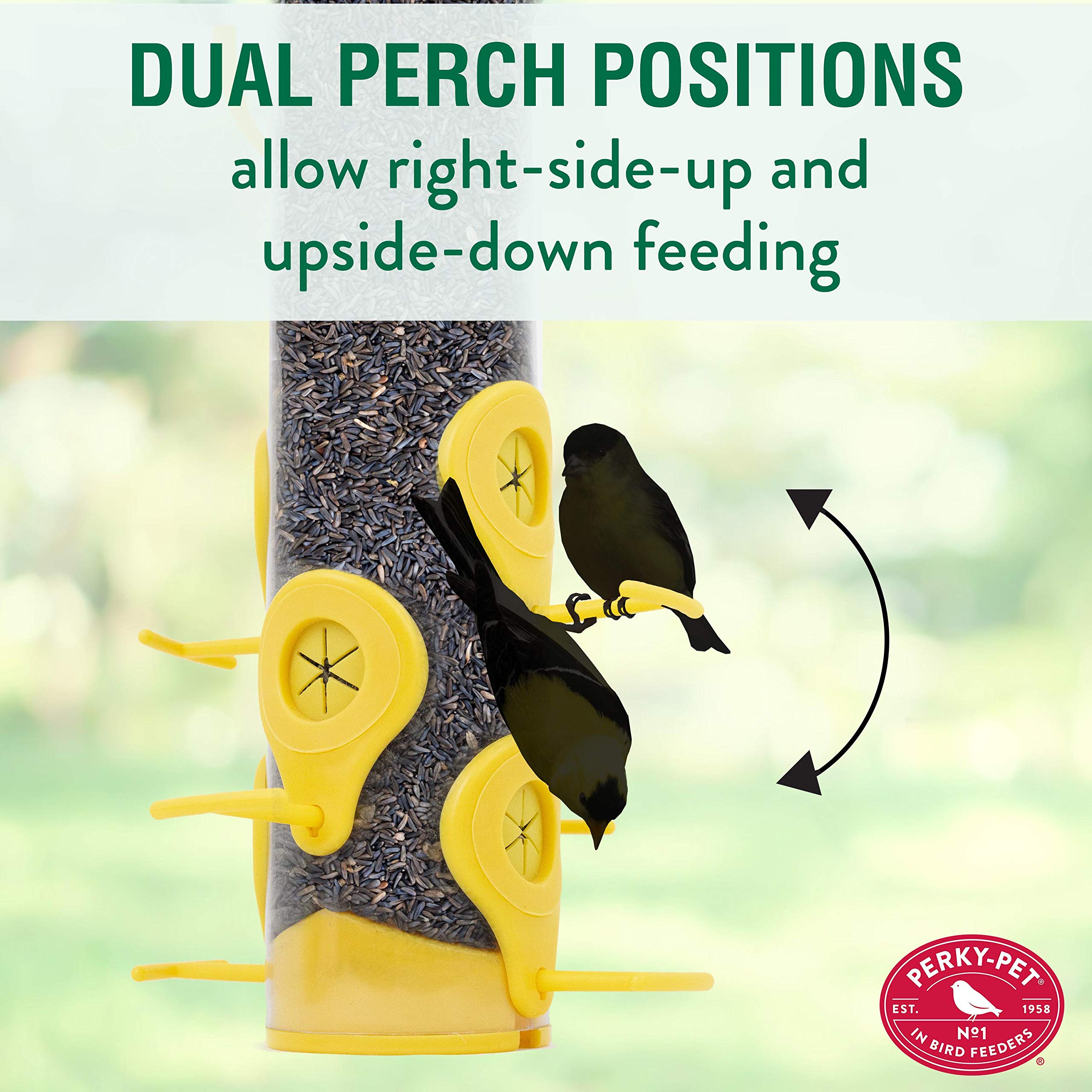 Perky-Pet 481F Finch Feeder With Flexports – 1.5 lb Capacity
