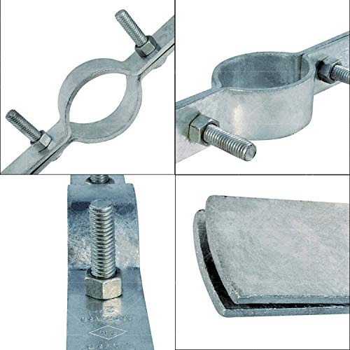 Highcraft DMST-H06 Riser Clamp Vertical Pipe Hanger for Copper, Iron, CPVC, PEX 6 in. Galvanized Steel