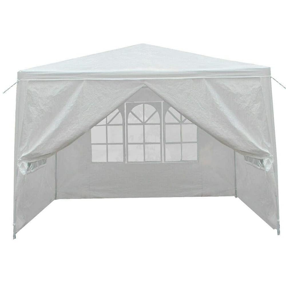 10'x10' Carport Garage Car Shelter Canopy Party Tent Sidewall with Windows White