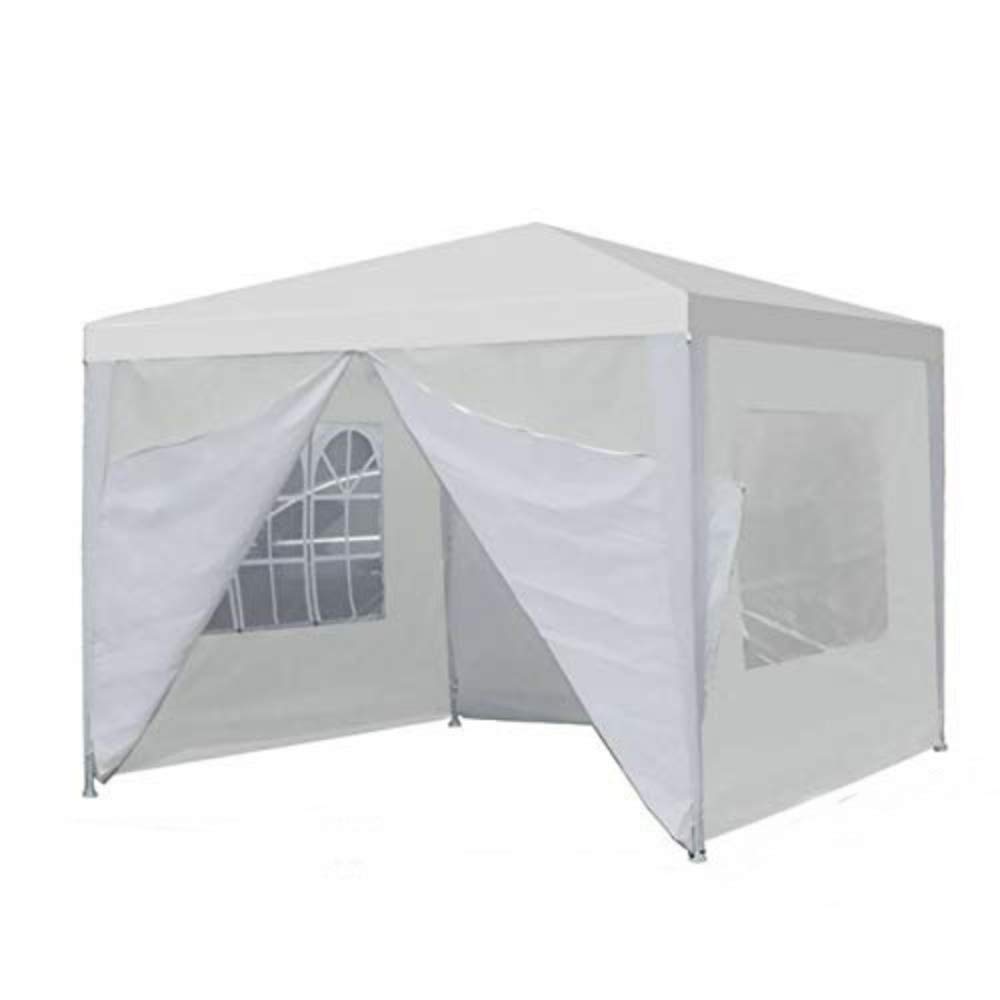 10'x10' Carport Garage Car Shelter Canopy Party Tent Sidewall with Windows White