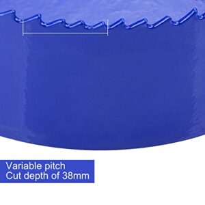 LANIAKEA 3-1/4-Inch Bi-Metal Hole Saw 83MM M42 Annular Hole Cutter HSS Variable Tooth Pitch Holesaw Set with Arbor Blue for Home DIYer