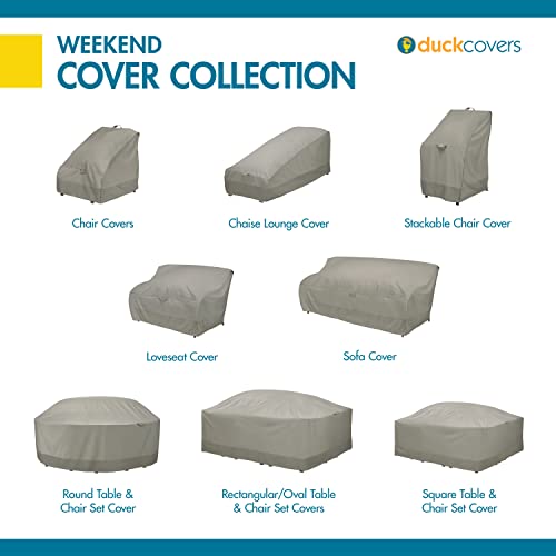 Duck Covers Classic Accessories Weekend Water-Resistant Patio Chair Cover with Integrated Duck Dome, 34 x 35 x 36 Inch, Moon Rock