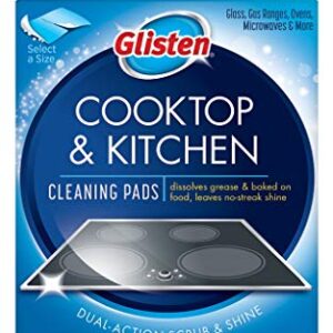 Glisten GC0608T Cooktop & Kitchen Cleaning, 8 Large/16 Small Pads, White