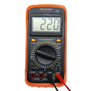 AMTAST Digital Multimeter AC/DC Amp Ohm Voltage Resistance Continuity Capacitance Diode HFE Temp Tester AMT32