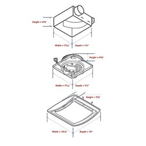 Broan-NuTone QK60S Bathroom Ventilation Grille Upgrade QuickKit, 2.5 Sones, 60 CFM Fan Motor, White