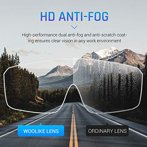 WOOLIKE Safety Goggles Medical Goggles Fit Over Eyeglasses Anti-Fog Safety Glasses Clear Lab Goggles chemistry Protective Eyewear ANSI Z87.1