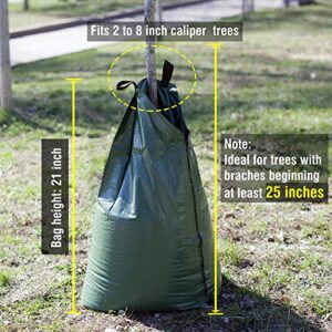 USHIGHTLIGHT All New 20 Gallon Tree Watering Bag, Slow Release Watering Bag for Trees, Portable Tree Drip Irrigation Bag, Water Saving Irrigation Water System(1/2/3) (2, 20 Gallon)