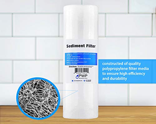 Sediment Melt Blown Water Filter Cartridge Standard 2.5x20" 5 Micron 2 Pack