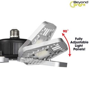 Ontel Beyond Bright LED Ultra-Bright Garage Light - 3 Adjustable Panels, Energy Efficient, Easy to Install, Durable and Long-Lasting Light for Garages, Warehouses and More