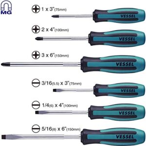 VESSEL MEGADORA Screwdriver Set 6pcs. 9006PB (Paper Box)