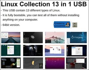 linux collection on 32gb usb - 13 linux: mint mageia ubuntu debian ferenos peppermint elementaryos opensuse 4mlinux bodhi centos zorin linuxlight